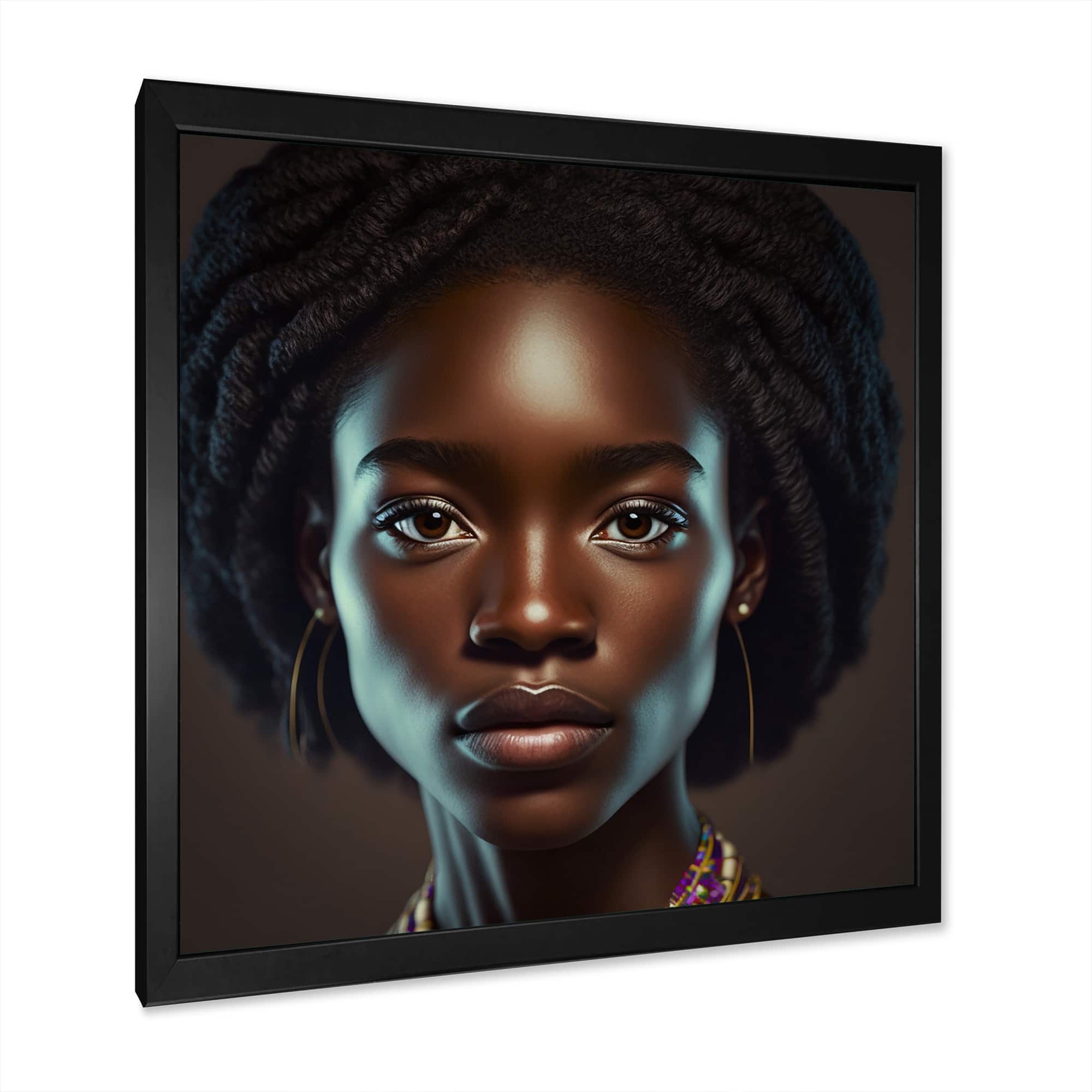 Designart "Contemporary Portrait Of Young African American Woman I